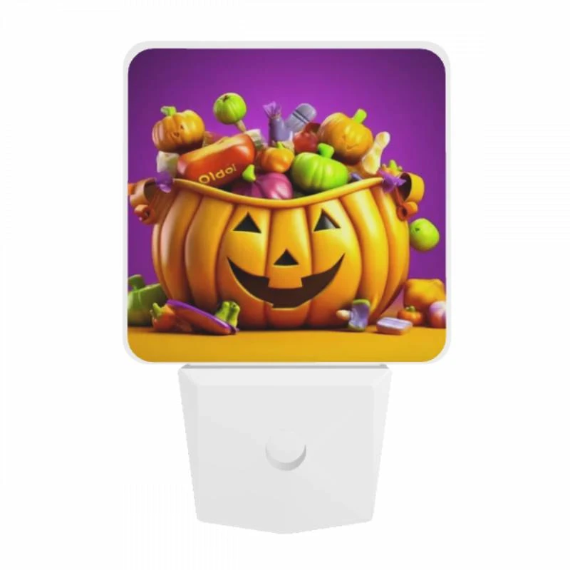 Night Light, A cartoon pumpkin with a smiling face and a basket full of candy. Night Light, A Cartoon Pumpkin With A Smiling Face And A Basket Full Of Candy. -Cute Night Light Shop b53ba4ae2c990905343b58876ea464e327f1a2ec