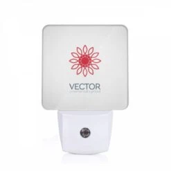 Night Light, A Red And White Flower With A Red Center.