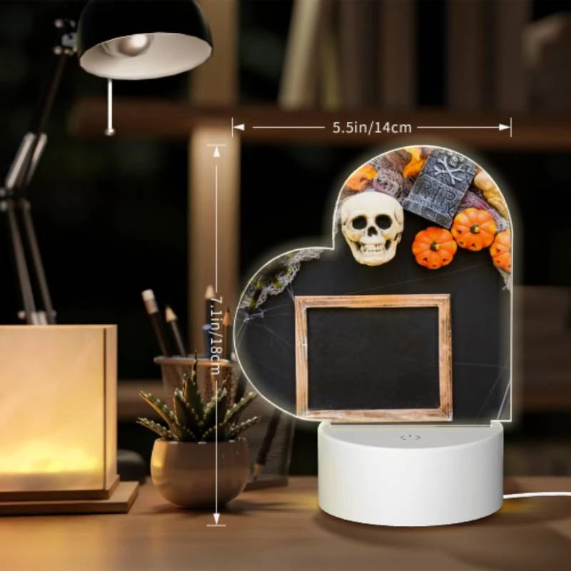 Love Acrylic Night Light, A black frame with a skull and pumpkins in the background. Love Acrylic Night Light, A Black Frame With A Skull And Pumpkins In The Background. -Cute Night Light Shop b5b26f1d5da8cba120a398fe4e59f09df3e57c15
