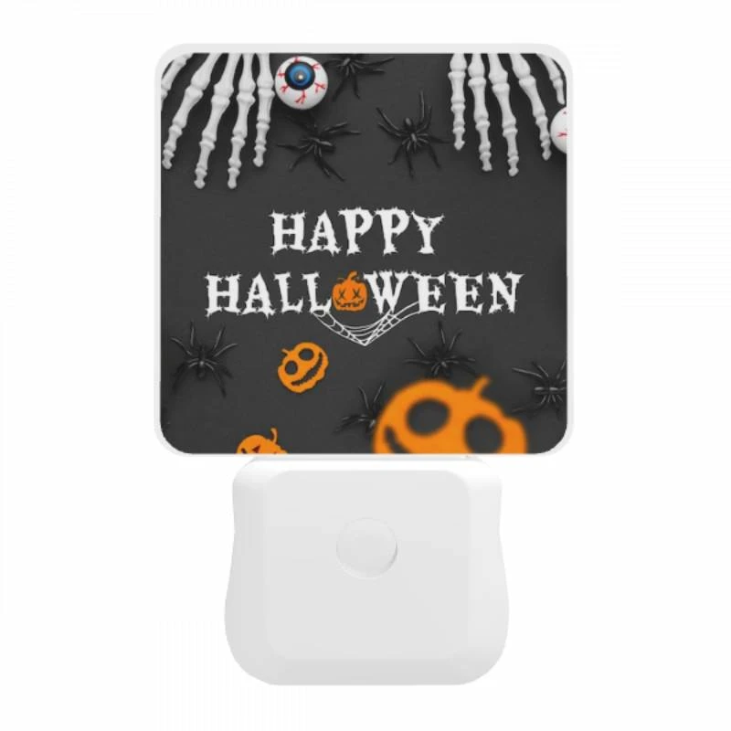 Night Light, A Halloween poster with a spider web and skeletons. Night Light, A Halloween Poster With A Spider Web And Skeletons. -Cute Night Light Shop b60baffa0ce8e45993e35a55290d233b4612b728