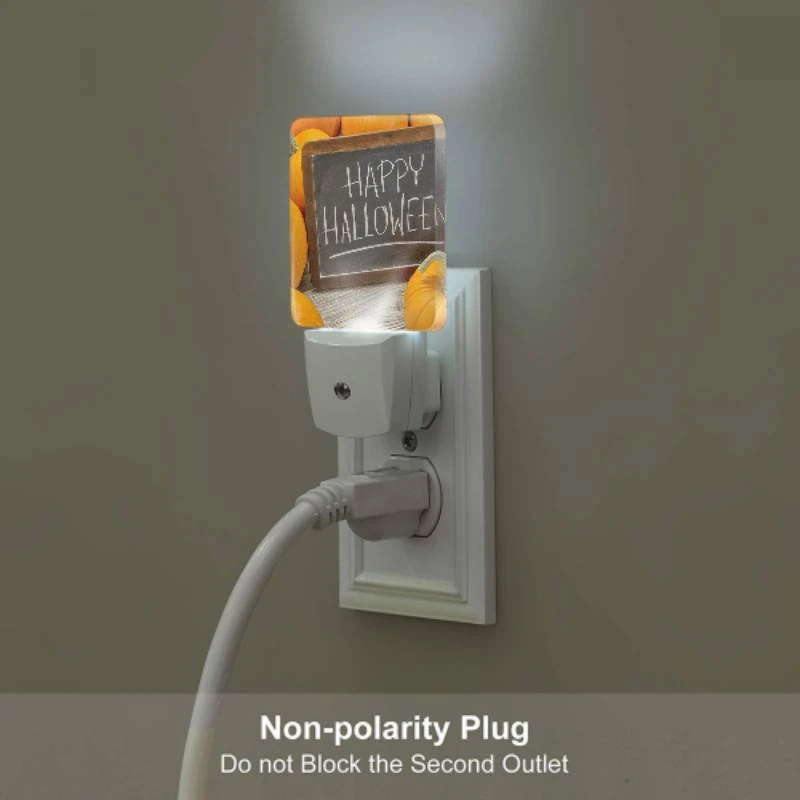 Night Light, A chalkboard sign that says "Happy Halloween" is placed in front of a pile of pumpkins. Night Light, A Chalkboard Sign That Says "Happy Halloween" Is Placed In Front Of A Pile Of Pumpkins. -Cute Night Light Shop b6565b284364864370f79a99efb333cf891ce628