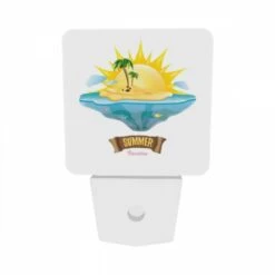 Night Light Set Of 2, A Sunny Beach With A Palm Tree And A Yellow Sun. 8 Night Light Set Of 2, A Sunny Beach With A Palm Tree And A Yellow Sun. -Cute Night Light Shop b6bec8a7fc69e1ee91700a3f14822336e2a5d56b