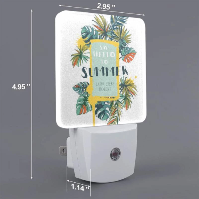 Night Light, A colorful sign that says "Say Hello to Summer" with a palm tree in the background. Night Light, A Colorful Sign That Says "Say Hello To Summer" With A Palm Tree In The Background. -Cute Night Light Shop b6ff43dc9917d8c28491cbde06bcd9b624471df2