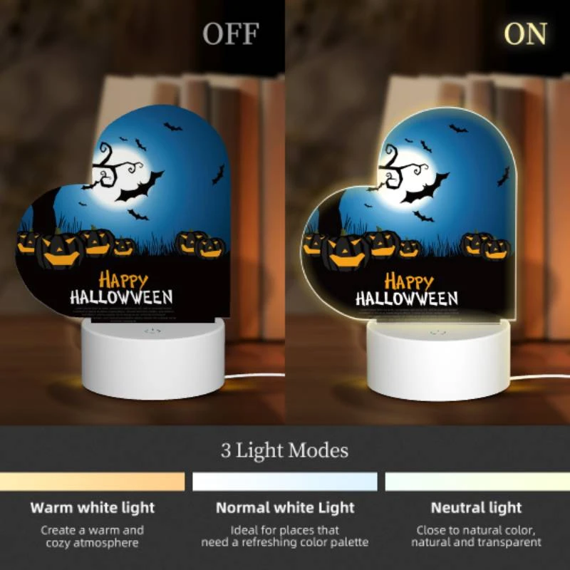 Love Acrylic Night Light, A tree with a full moon in the background and a bunch of pumpkins around it. Love Acrylic Night Light, A Tree With A Full Moon In The Background And A Bunch Of Pumpkins Around It. -Cute Night Light Shop b72edb0a956c18695079c345a803540e388989a5