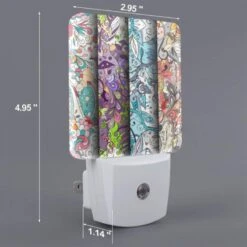 Night Light Set Of 2, Three Colorful Designs Are Displayed On A Wall. -Cute Night Light Shop b750c0a3e88faeea457bfb303c237205f8f483e8