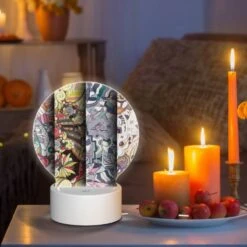 Round Acrylic Night Light, Three Colorful And Intricate Designs Are Displayed Side By Side. -Cute Night Light Shop b75df17535b097f329b4824f282b158564ec5f8d