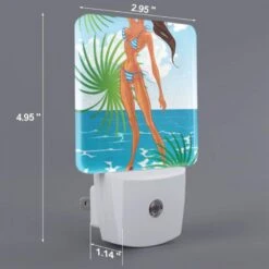 Night Light Set Of 2, A Woman In A Bikini Is Standing On A Beach. -Cute Night Light Shop b7bee74aeddb4dee74e52cafc8661e2d31f6b4d8
