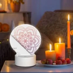 Round Acrylic Night Light, A Colorful Abstract Design Is Displayed On A White Background. -Cute Night Light Shop b7c00178fdc673a14a17b15501b140ccecdbeb34