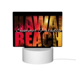 Rectangular Acrylic Night Light, A Colorful Advertisement For A Hawaiian Beach. -Cute Night Light Shop b7fa1a202890d1f8c5fa8b6d99709bbf6e2bab34