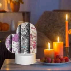 Love Acrylic Night Light, Four Different Colored Designs Of Swirls And Patterns. -Cute Night Light Shop b840d72a36e324b8726f14431f8591fdc873d90f