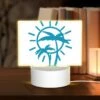 Rectangular Acrylic Night Light, A Blue And White Sun With Palm Trees. -Cute Night Light Shop b8d7f85aac38994b69a328bd5c594e66f0da2514