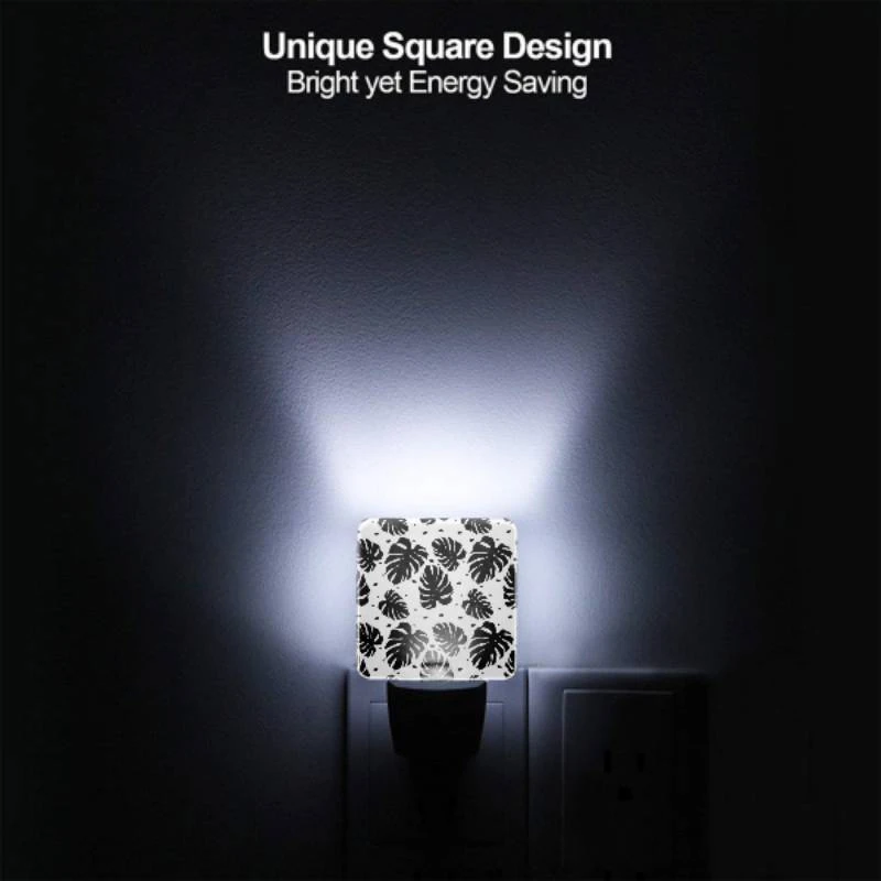 Night Light, A pattern of leaves on a black and white background. Night Light, A Pattern Of Leaves On A Black And White Background. -Cute Night Light Shop b916c78e9890383c16e1e06bdfe00a82959cc2c7