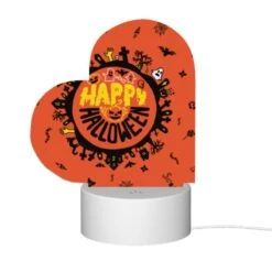 Love Acrylic Night Light, A Round Orange Sign With A Happy Halloween Message. -Cute Night Light Shop b9e074920a8a2bd84fb3a28e0694d25f62f023c6