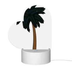 Love Acrylic Night Light, A Black And White Drawing Of A Palm Tree. -Cute Night Light Shop bafe5636c3da3112adc222727ce5e328001ca2f3