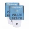 Night Light Set Of 2, A Blue Sign That Says Welcome To Palm Beach. -Cute Night Light Shop bc54f26fdb94919863a2346f0894d5c96646b696