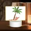 Rectangular Acrylic Night Light, A Palm Tree Is Shown In A Red And White Striped Chair. -Cute Night Light Shop bc5f0f7cd5852888f0e4928c35e1f82de1efc5ef