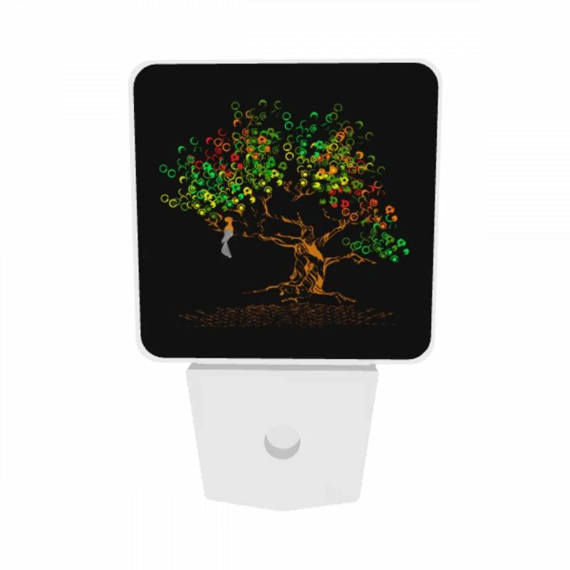 Night Light Set of 2, A woman is sitting in a tree with a colorful background. Night Light Set Of 2, A Woman Is Sitting In A Tree With A Colorful Background. -Cute Night Light Shop bc824e4408499ae7468df0f1fdee7f251468a7da