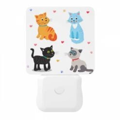 Night Light, Four Cats Are Shown In A Row -Cute Night Light Shop bcf8963247e772f1d87c8889362db07c54ea0250