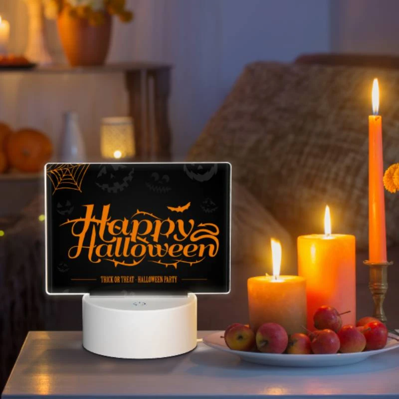 Rectangular Acrylic Night Light, A Halloween party is advertised with a spooky theme. Rectangular Acrylic Night Light, A Halloween Party Is Advertised With A Spooky Theme. -Cute Night Light Shop bd00915ccd7daeb754ba5469e1a2b60989e5fb90