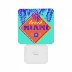 Night Light Set Of 2, A Colorful Sign That Says "Beach Miami.". -Cute Night Light Shop bd1558f5ffd6075127bdf14df321f2eef85d1783