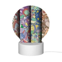 Round Acrylic Night Light, Four Different Colored Paintings Of A Flower. -Cute Night Light Shop bd2517670797a278a2f5259783719c3cd3ac0e32