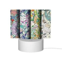 Rectangular Acrylic Night Light, Four Different Colored Paintings Of Flowers. -Cute Night Light Shop bdd28305acb6f675d0de4758b5a8062deb42b039