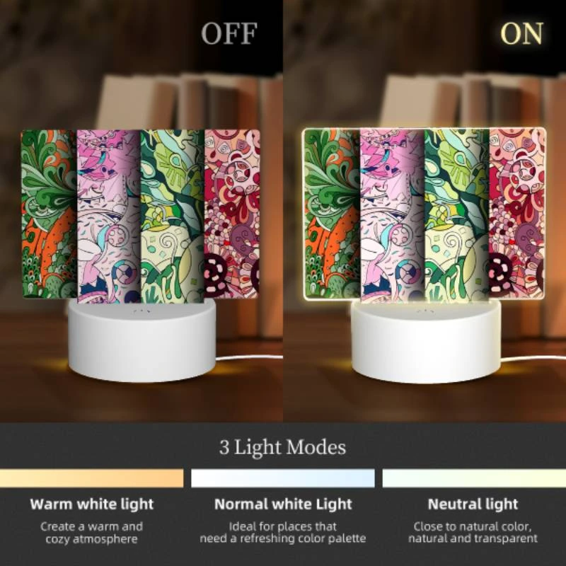 Rectangular Acrylic Night Light, Four different colored designs of a face. Rectangular Acrylic Night Light, Four Different Colored Designs Of A Face. -Cute Night Light Shop bdd75a7a84ea545ab9324656706e146a0132f525