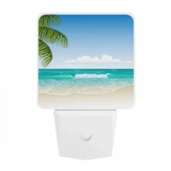 Night Light, A Beautiful Beach Scene With A Blue Ocean And Palm Trees. -Cute Night Light Shop be15e725ac8d5090588cf6956fa6f209e57f0a42
