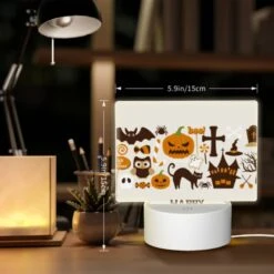 Rectangular Acrylic Night Light, A Collection Of Halloween Symbols And Decorations. -Cute Night Light Shop be2277193aeca8f2652365e3ceaf8ddaf187de89