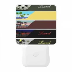 Night Light, A Series Of Four Pictures Of A Beach With The Word "Travel" Written In Each. -Cute Night Light Shop befec44657a050603bc403e58b055870424450b5
