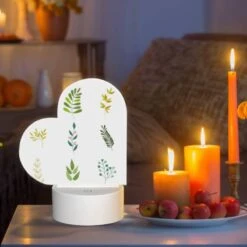 Love Acrylic Night Light, Six Different Types Of Leaves Are Shown In A Row. -Cute Night Light Shop bf1d1dd6ef49b12aeb7412c8f311e832604f9abc