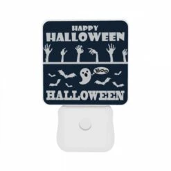 Night Light Set Of 2, A Poster With A Ghost And The Words "Happy Halloween" On It. -Cute Night Light Shop bf75ce82f826016c6270602883a6a2241dbb87f6
