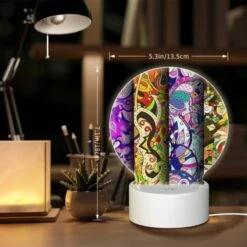Round Acrylic Night Light, Four Different Colored Designs Of A Leaf. -Cute Night Light Shop c012ff036955bb80d7b6f06285aeadc3c3fd47f4