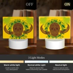 Rectangular Acrylic Night Light, A Colorful Surfboard Tour Logo. -Cute Night Light Shop c168698b2bc55c686aa46f43d8d7b26b1451bd75