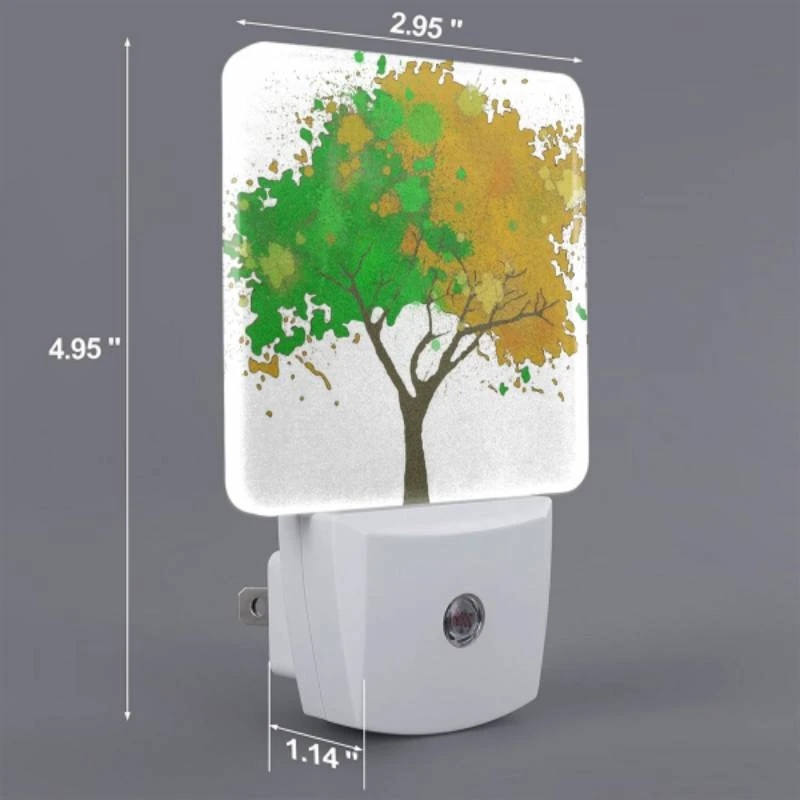 Night Light Set of 2, A tree with green and yellow leaves. Night Light Set Of 2, A Tree With Green And Yellow Leaves. -Cute Night Light Shop c16c1b7a1d41f484ebc3f7b9cd2a068ac0b9fe53