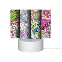 Rectangular Acrylic Night Light, Three Colorful Designs Of Flowers And Leaves Are Displayed On A Wall. -Cute Night Light Shop c1ecc6ec0b79ee7b8cc4448a6f402b123124dea1