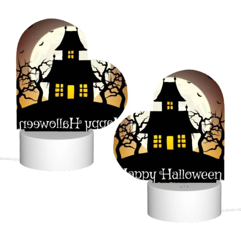 Love Acrylic Night Light, A Halloween poster with a haunted house and bats. Love Acrylic Night Light, A Halloween Poster With A Haunted House And Bats. -Cute Night Light Shop c25c18df3bbd0018c4cceae075a446d39f06b3c2