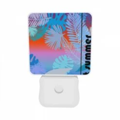Night Light Set Of 2, A Colorful Image Of Palm Trees With The Words "Summer" Written In The Bottom Right Corner. -Cute Night Light Shop c2635d1d1bb4fc2086f193753e8ac21ace2a4ca3