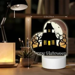Love Acrylic Night Light, A Halloween Poster With A Haunted House And Bats. 7 Love Acrylic Night Light, A Halloween Poster With A Haunted House And Bats. -Cute Night Light Shop c372cae9b33b3908df1a9feef44cd2d35113665d