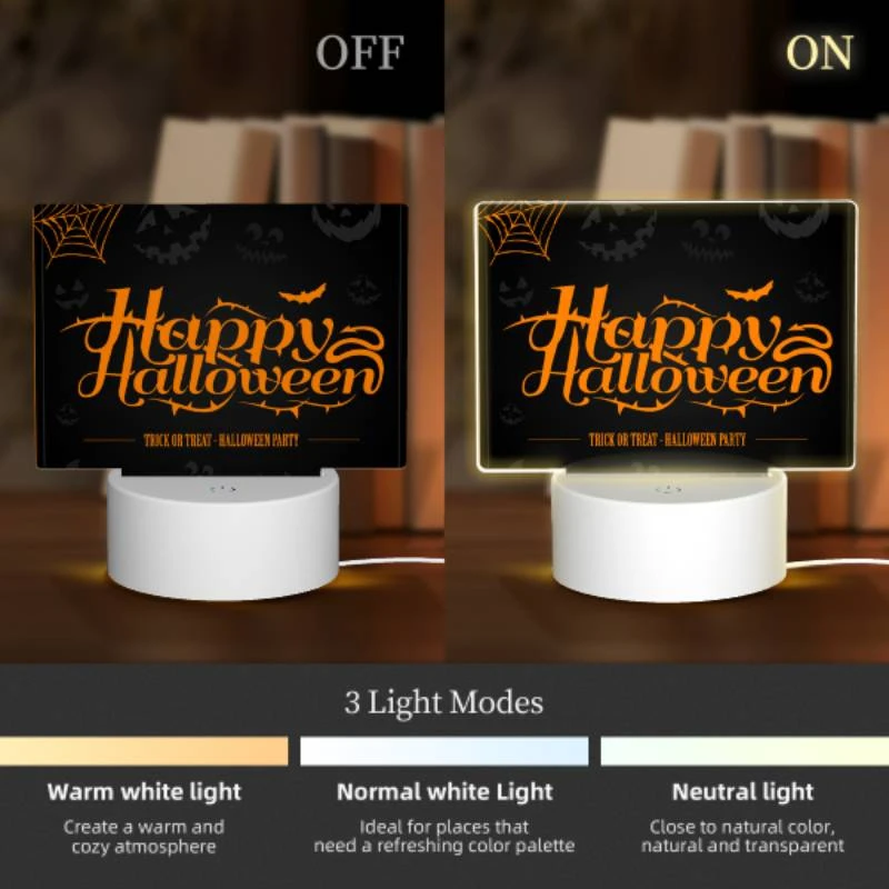 Rectangular Acrylic Night Light, A Halloween party is advertised with a spooky theme. Rectangular Acrylic Night Light, A Halloween Party Is Advertised With A Spooky Theme. -Cute Night Light Shop c455d048dcbeeb2ab5014ba70a0b0adebdbbbb4a