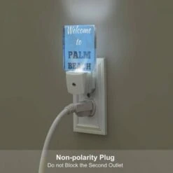 Night Light Set Of 2, A Blue Sign That Says Welcome To Palm Beach. -Cute Night Light Shop c49e6926ed153c9833b3e79b752e04161e0d6d8b