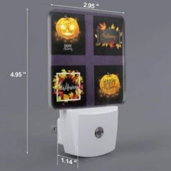 Night Light Set Of 2, A Collection Of Halloween Designs With A Pumpkin And A Leaf. -Cute Night Light Shop c50136080e42139a405064aeb6cfe43de4e3ac6f