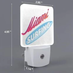 Night Light Set Of 2, A Logo For Miami Surfing. 3 Night Light Set Of 2, A Logo For Miami Surfing. -Cute Night Light Shop c59051d999b0f04b2c7d2c6bae12c27c037b74c1