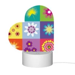 Love Acrylic Night Light, A Colorful Collage Of Flowers In Different Colors. -Cute Night Light Shop c6564b0a28f99ed8a1e38cbd4d5d130f5091937c
