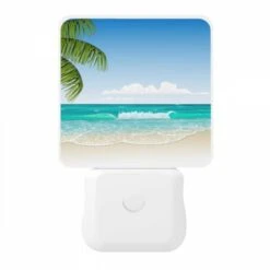 Night Light, A Beautiful Beach Scene With A Blue Ocean And Palm Trees. -Cute Night Light Shop c6a1b52b6cddb332dc75dc672aac876fd891093e