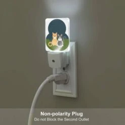 Night Light, Two Cats Are Sitting On The Grass At Night. -Cute Night Light Shop c802809a3ab70e4a28393d0fbc66dc5a0af6ae0d