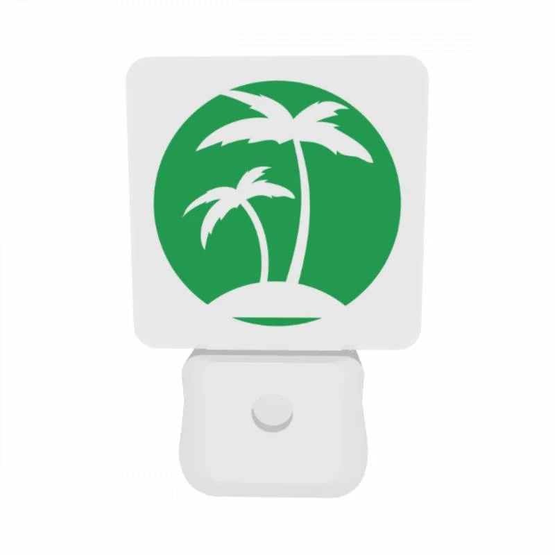 Night Light Set of 2, A green circle with two palm trees in it. Night Light Set Of 2, A Green Circle With Two Palm Trees In It. -Cute Night Light Shop c86f6f958aadce88c1a470ead853281ffff3d32e