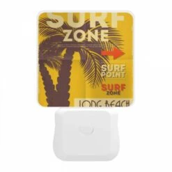 Night Light, A Poster Advertising Surfing In Long Beach. -Cute Night Light Shop ca09787a585bf33eddd7ae5717c8840b1b6a2278