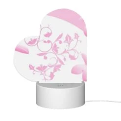 Love Acrylic Night Light, A Pink Flower With A Green Leaf. -Cute Night Light Shop cb9905a803d0b9147a62901ad95409a257794986