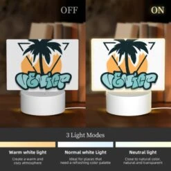 Rectangular Acrylic Night Light, A Logo For Venice Beach. -Cute Night Light Shop cbbee9591f8e76940144601108c874152b8efe30